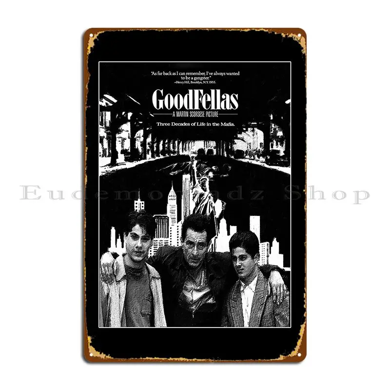 Goodfellas Three Decades Of Life In The Mafia Metal Plaque Poster Decoration Designing Garage Cinema Wall Cave Tin Sign Poster