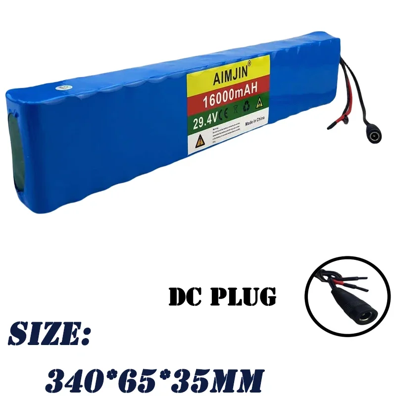 

NEW 100% 29.4V 16000mAh 7S5P 24 V Li ion battery pack 18650 lithium rechargeable batteries +2a Charger