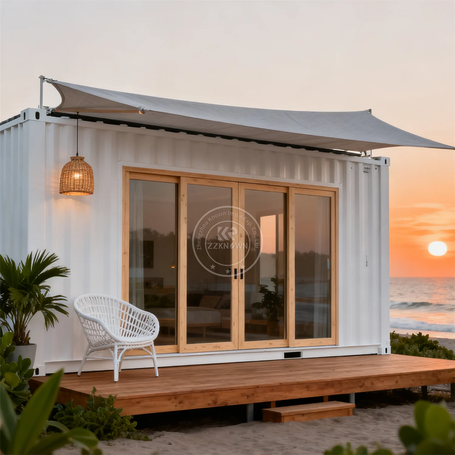 Prefabrykowany, rozszerzalny dom kontenerowy, nowoczesny, kolorowy dom kontenerowy o długości 20 stóp, kawiarnia, sklep, prefabrykowany dom modułowy.