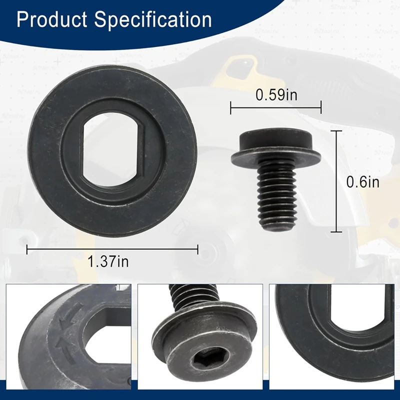 61004800   Стальная наружная зажимная шайба, с 648697 -00 Болт для дисковой пилы, болт для режущих станков DCS372 DCS390