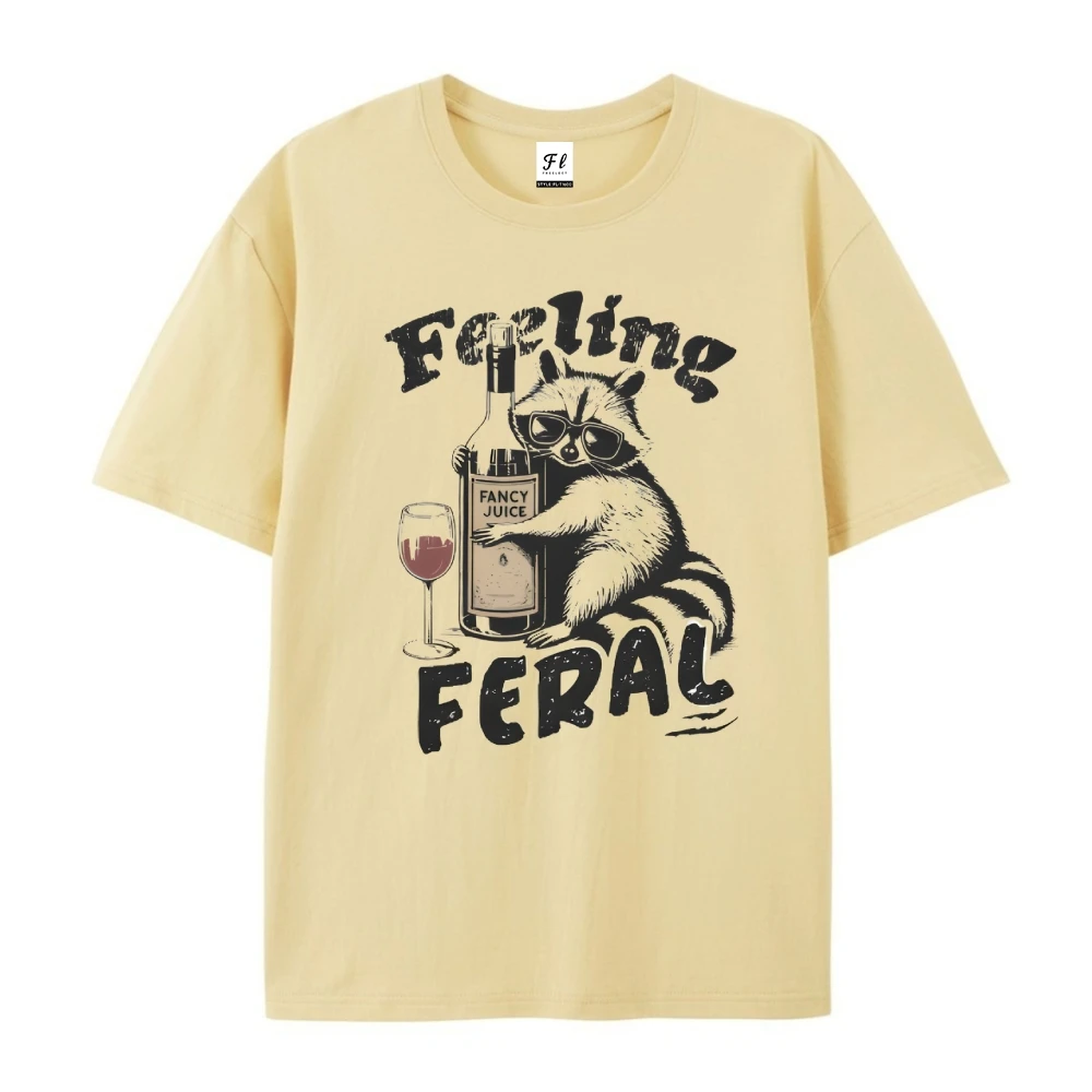 野生感 Tシャツおかしいアライグマミームグラフィック Tシャツ夏のトップ Tシャツ通気性ヴィンテージレトロ Y2K 服女性男性