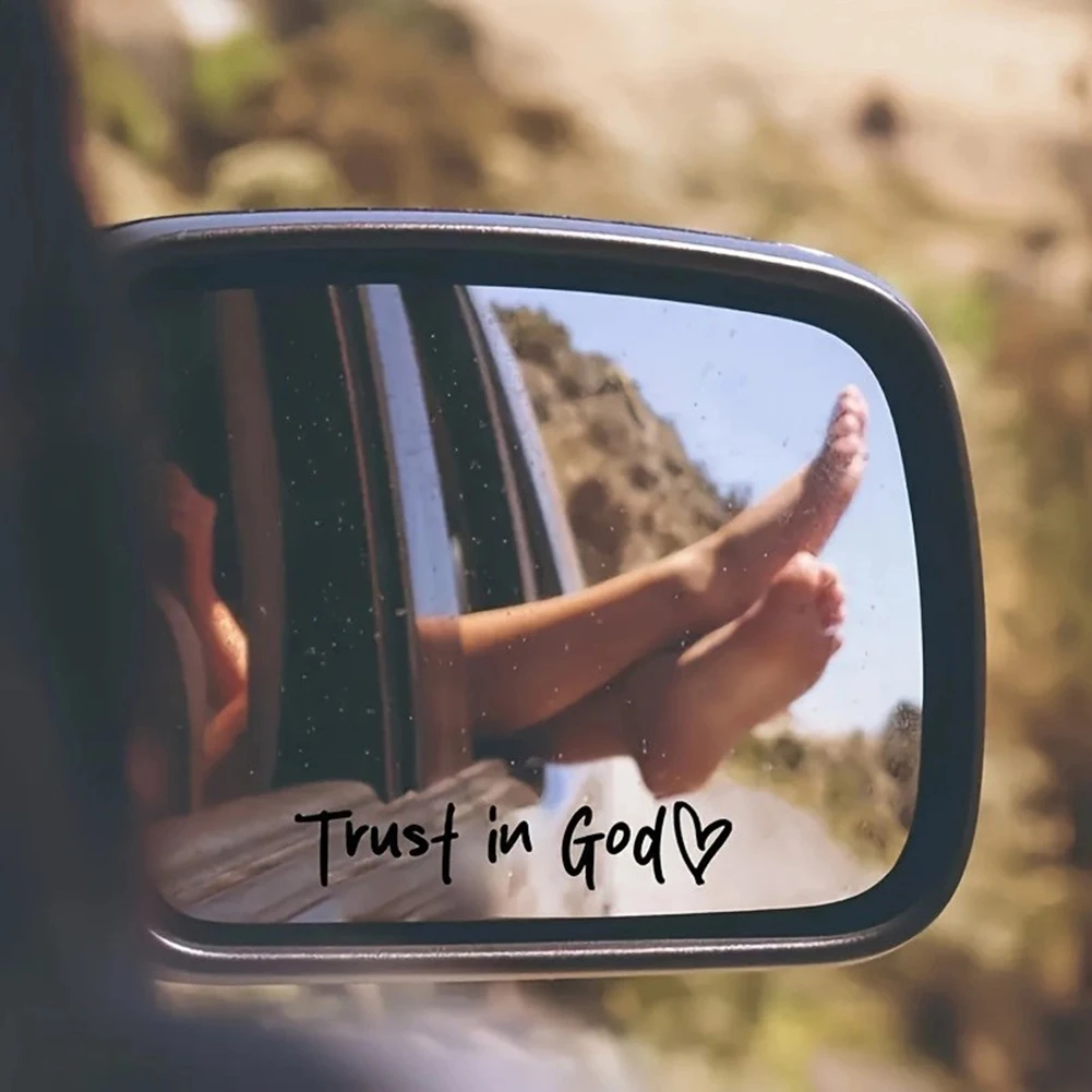 Car Sticker Funny Creative Stickers For Car Rearview Mirrors Stickers Trust In God Believe In God For Cars Motorcycles