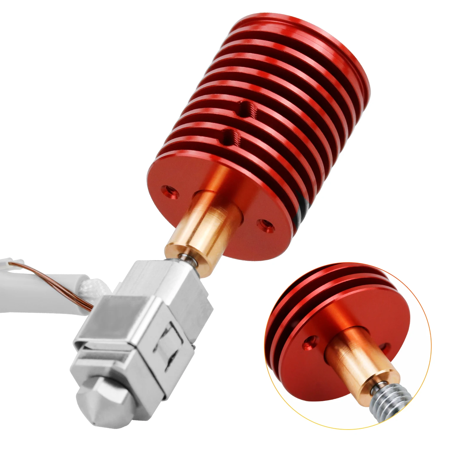 Upgraded Print Head For Voron 2.4 Ceramic Heating 24V 60W V6 Volcano Hotend Kit For Voron 0.1 0.2 2.4 Prusa i3 3D Printer Parts