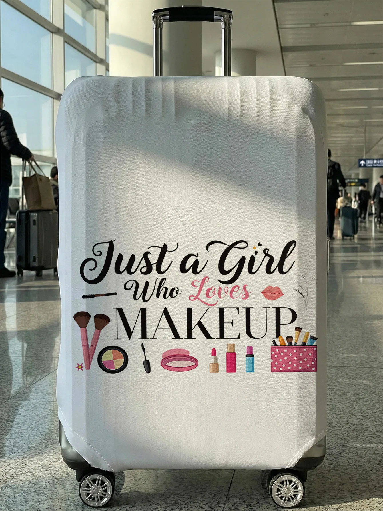 

Makeup Print Luggage Cover, Suitable for 18-32 Inch Luggage Cover, Luggage Handle Glove, Travel Accessories
