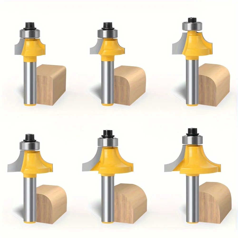

Набор из 6 фрез с хвостовиком 8 мм — фрезы из сплава премиум-класса для снятия фасок и закругления углов