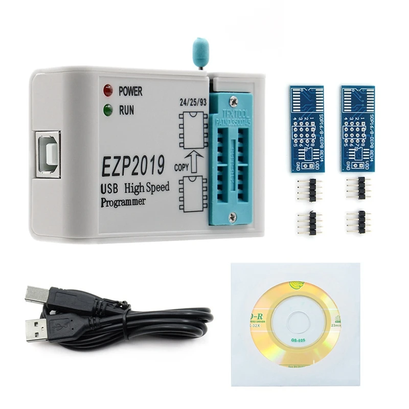 Ezp2019 usb programador spi de alta velocidade usb spi flash programador suporte 24 25 93 eeprom 25 flash bios chip 25t80 queima