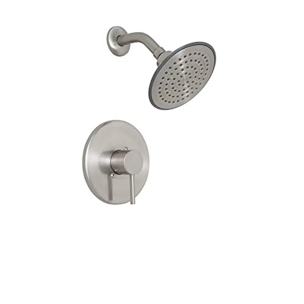 Shower Trim Package 1.75 GPM Single Function Head Durable Brushed Nickel ABS Brass Resists Corrosion Commercial Residential Use