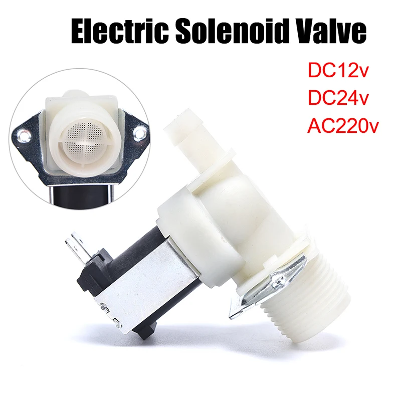 

DC12V AC220V Plastic Water Electromagnetic Valve Normally Closed Water Drain Valve Electric Water Inlet Solenoid