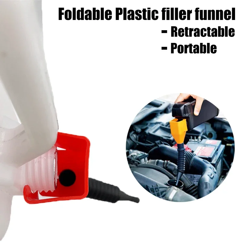 

Plastic Retractable Car Motorcycle Refueling Gasoline Engine Oil Funnel Filter Portable Folding Telescopic Hose Funnel Wholesale