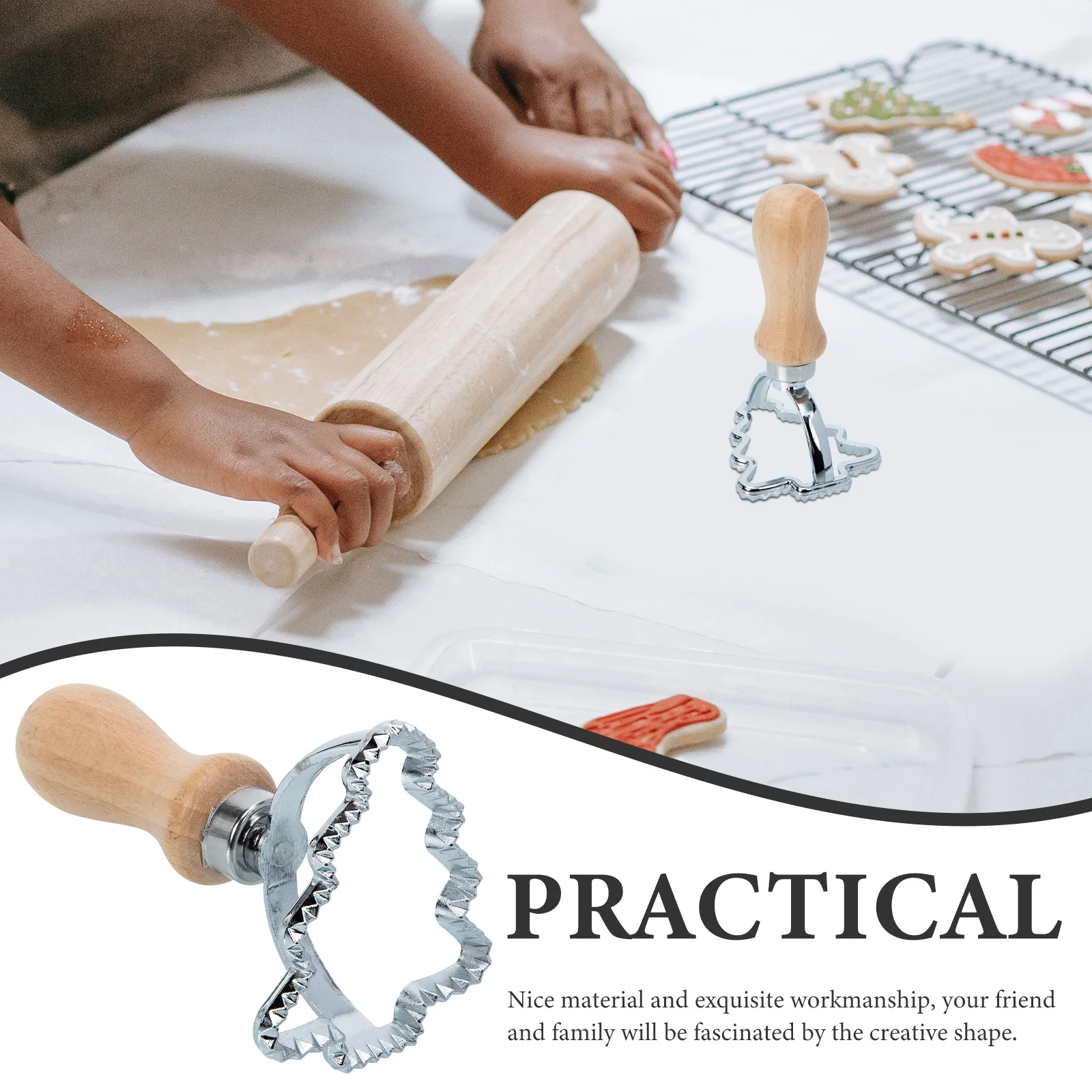 Taglierina per biscotti in lega di zinco Stampo per involucro per gnocchi Biscotti Forniture per cottura fai-da-te Forme creative per biscotti al cioccolato