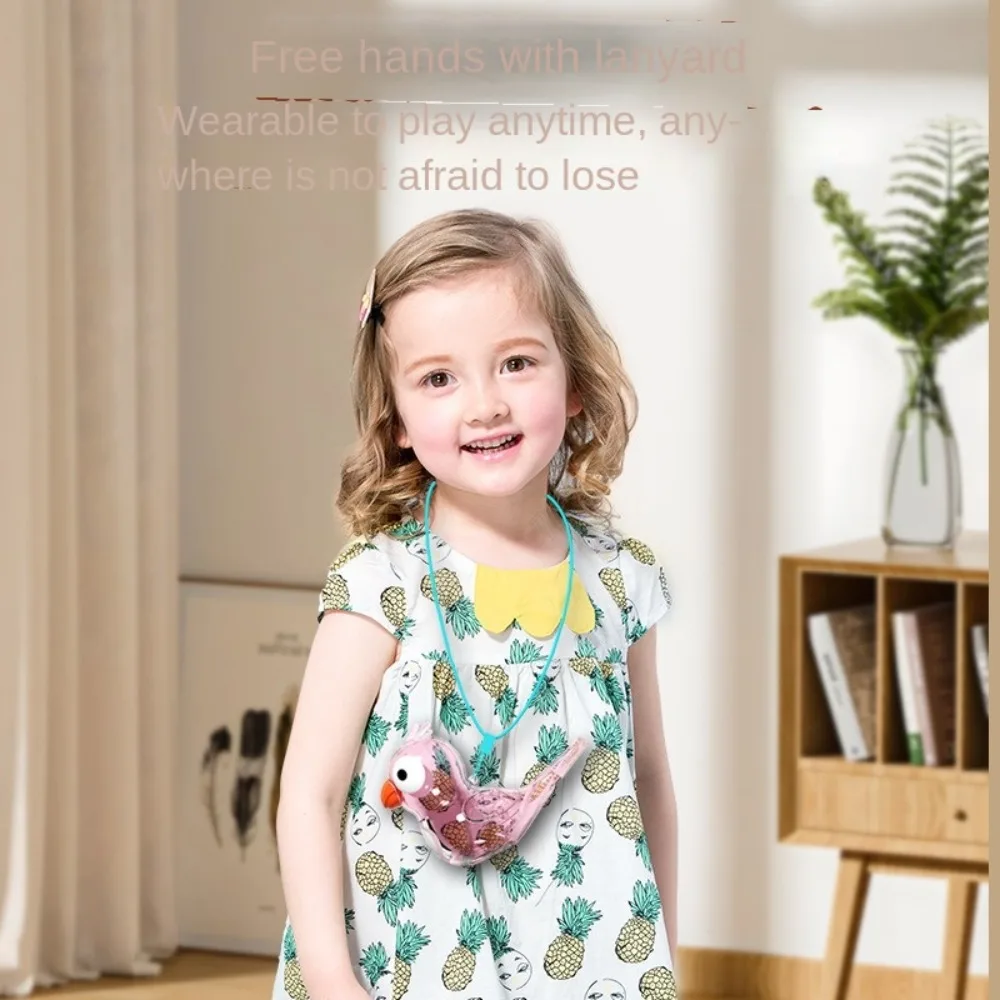 

Cartoon Water Bird Whistle with Lanyard Transparent Whistling Birds Toy Educational Musical Instrument Musical Instrument Toy
