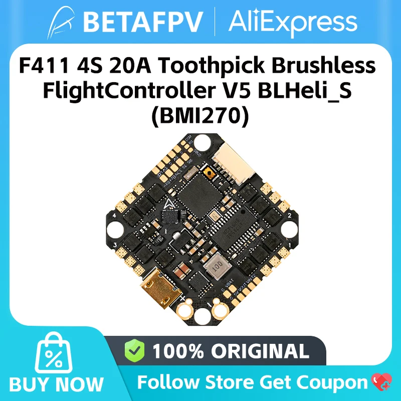 BETAFPV F411 V5 Le contrôleur de vol sans balai idéal pour les drones FPV de compétition