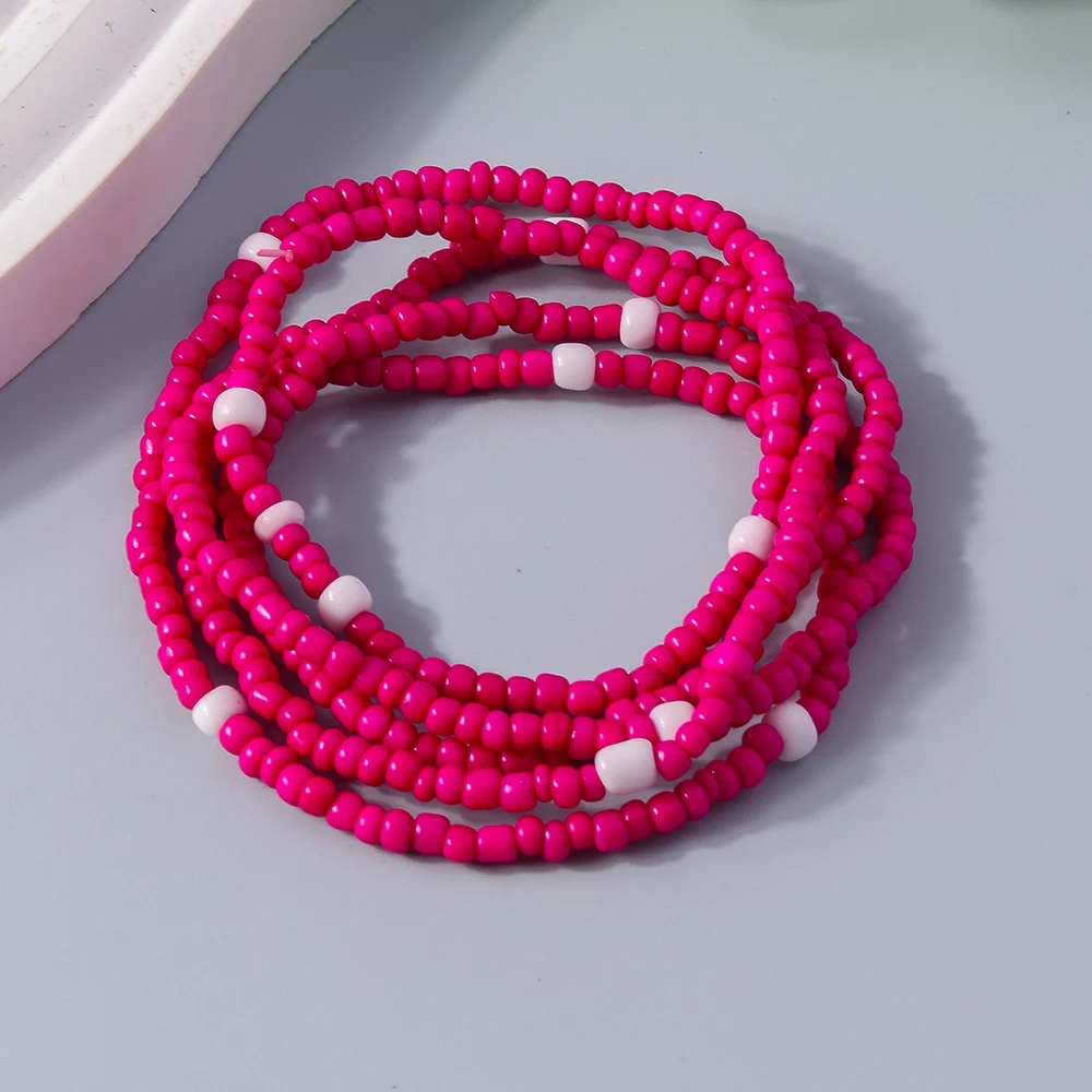 Aihua Böhmisches Handgefertigtes Perlenarmband für Frauen, Sommerliches Mehrschichtiges Buntes Perlenkettenarmband, Mädchen Boho Schmuck Großhandel – Detail 9