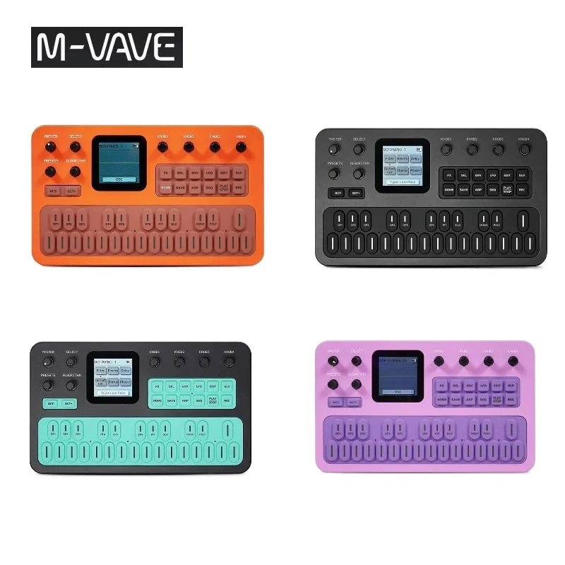 En stock, synthétiseur FM portable M-VAVE FM1, pédale d'effets, batterie 12h, 6 opérateurs, 32 algorithmes, 128 presets, haut-parleur intégré