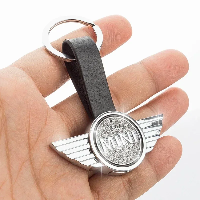 Alloy Diamond Car Key Rings Buckle Keychain Pendent for Mini Cooper R58 R60 JCW R50 R52 R53 R56 R57 MINI CLUBMAN COUNTRYMAN