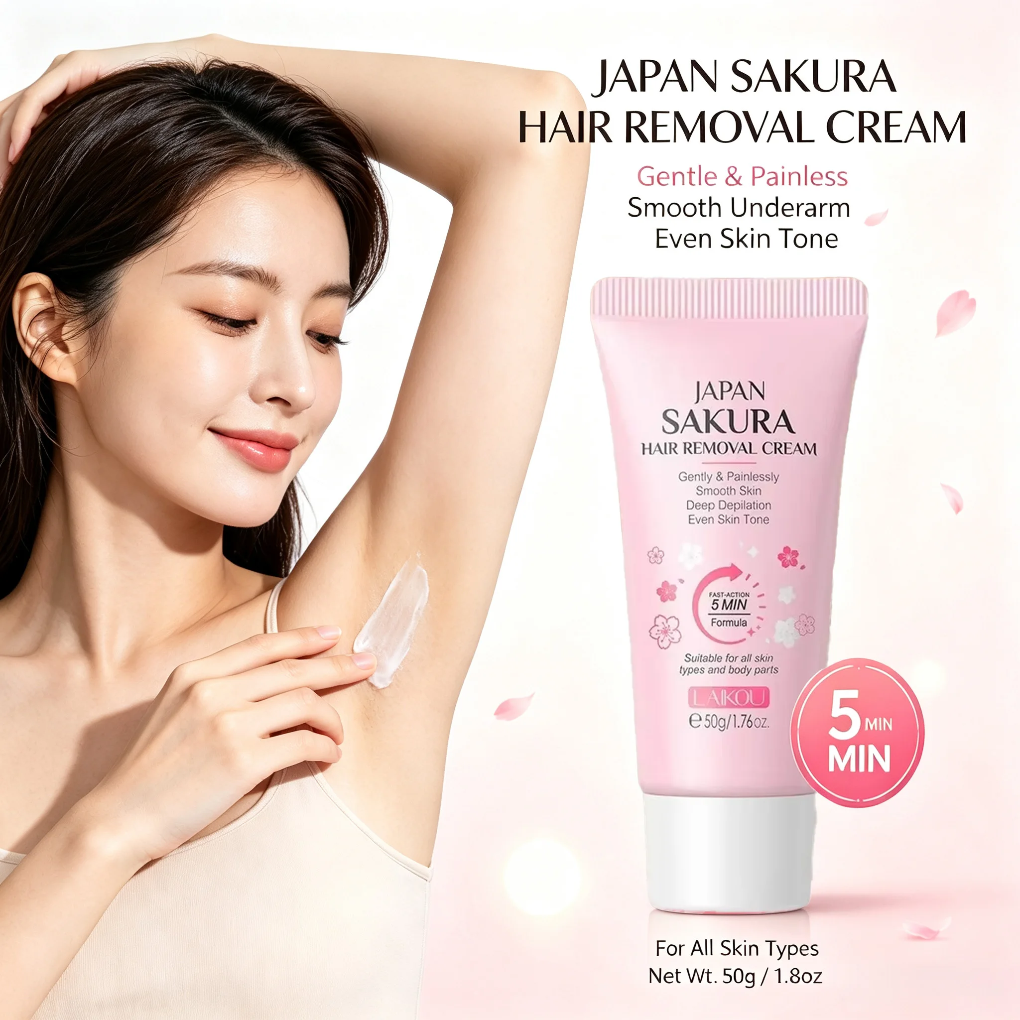 LAIKOU Hair Removal Cream Intimate Areas Epilator Cream Painless Health Hair Remover Growth Inhibitor Gentle Depilatory Cream