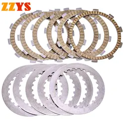 Motorcycle Steel Friction Clutch Plate Kit For Honda NX250 MD21 XR250 XR250R ME06 XR NX 250 XL350 XL350R XL 350 TRX400 TRX 400