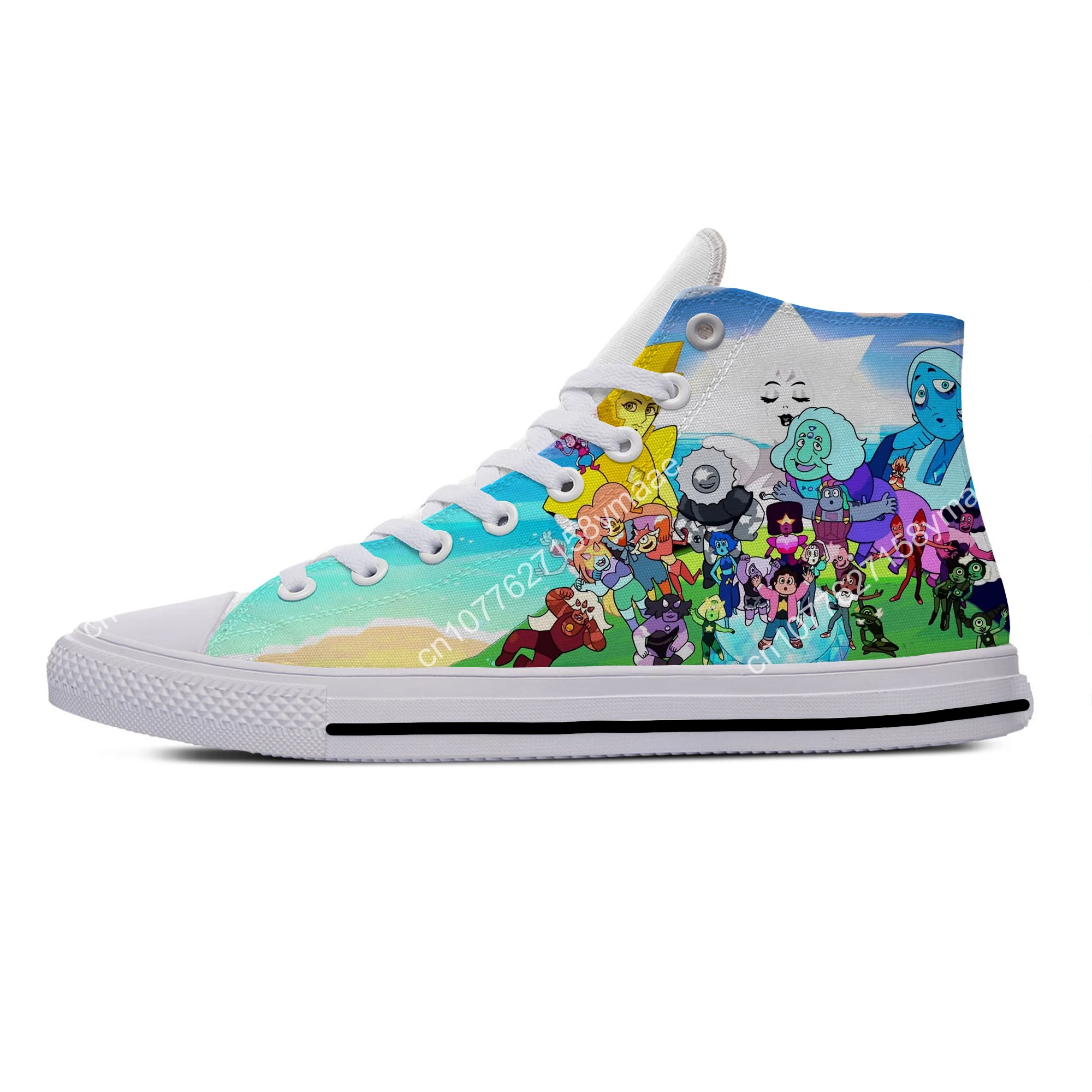 Hot Steven Universe Anime Cartoon Fashion Breathable Casual Shoes High Top Lightweight Classic Board Shoes Men Women Sneakers