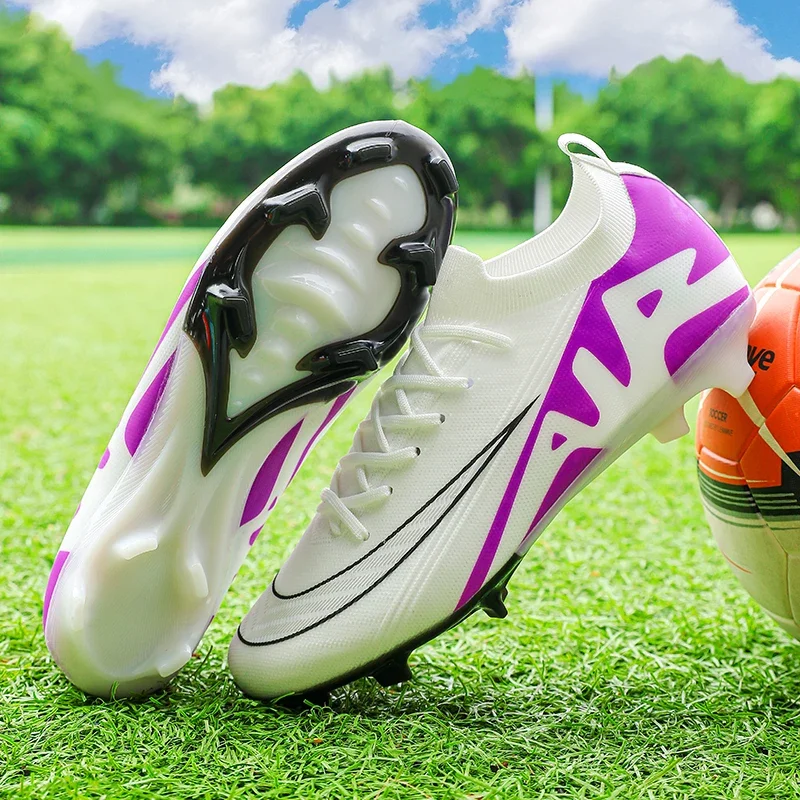 High quality mens soccer shoes turf soccer cleats for kids sneakers TF/FG training football boots Chuteira Campo 35-45