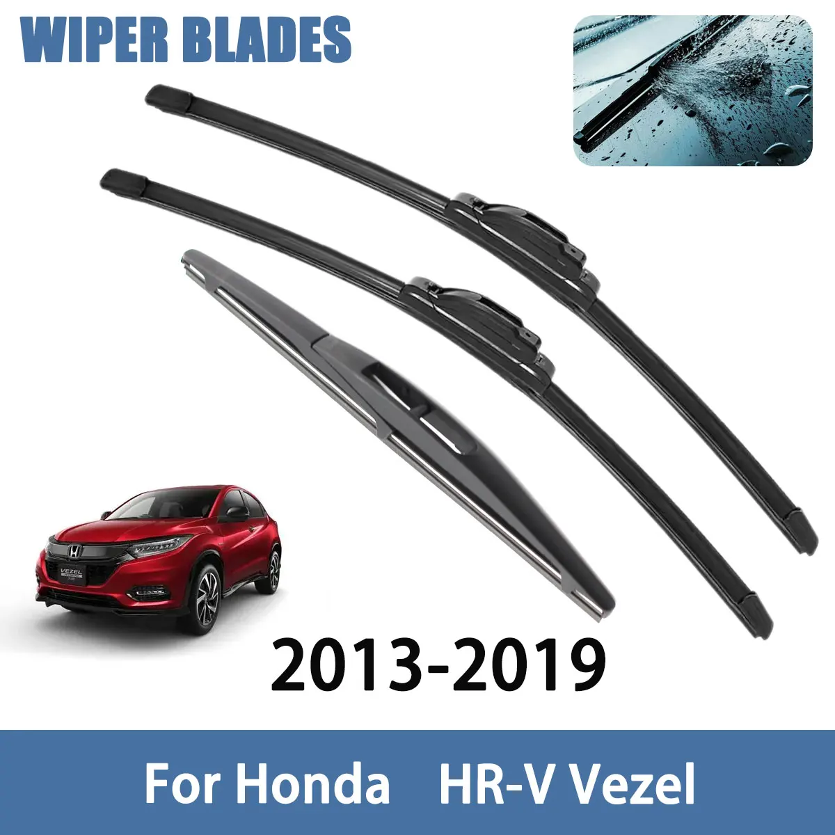 Car Wiper Blade Windscreen Front Rear Wipers Blade For Honda	HR-V Vezel 2013-2019 Auto Car Accessories Styling