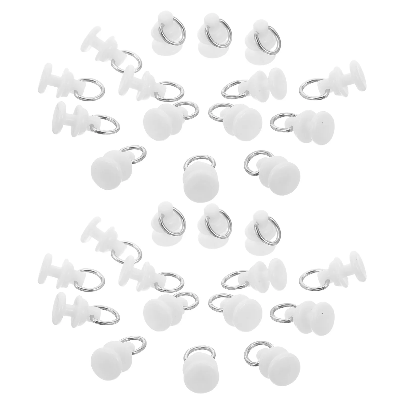 Ganchos deslizantes lisos de plástico blanco para cortina, accesorios para riel de cortina de ventana de baño y ducha, 100 Uds.