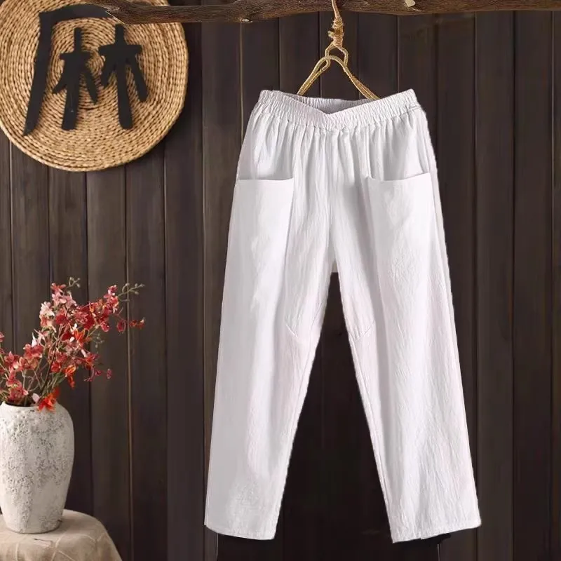 Cotton white [drawstring pocket]