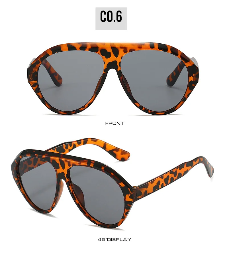Retro Große PC-Rahmen-Sonnenbrille für Damen, runde Piloten-Sonnenbrille in Schwarz mit Farbverlauf, coole Herren-Sonnenbrille, einteilige Designer-Sonnenbrille – Detail 23