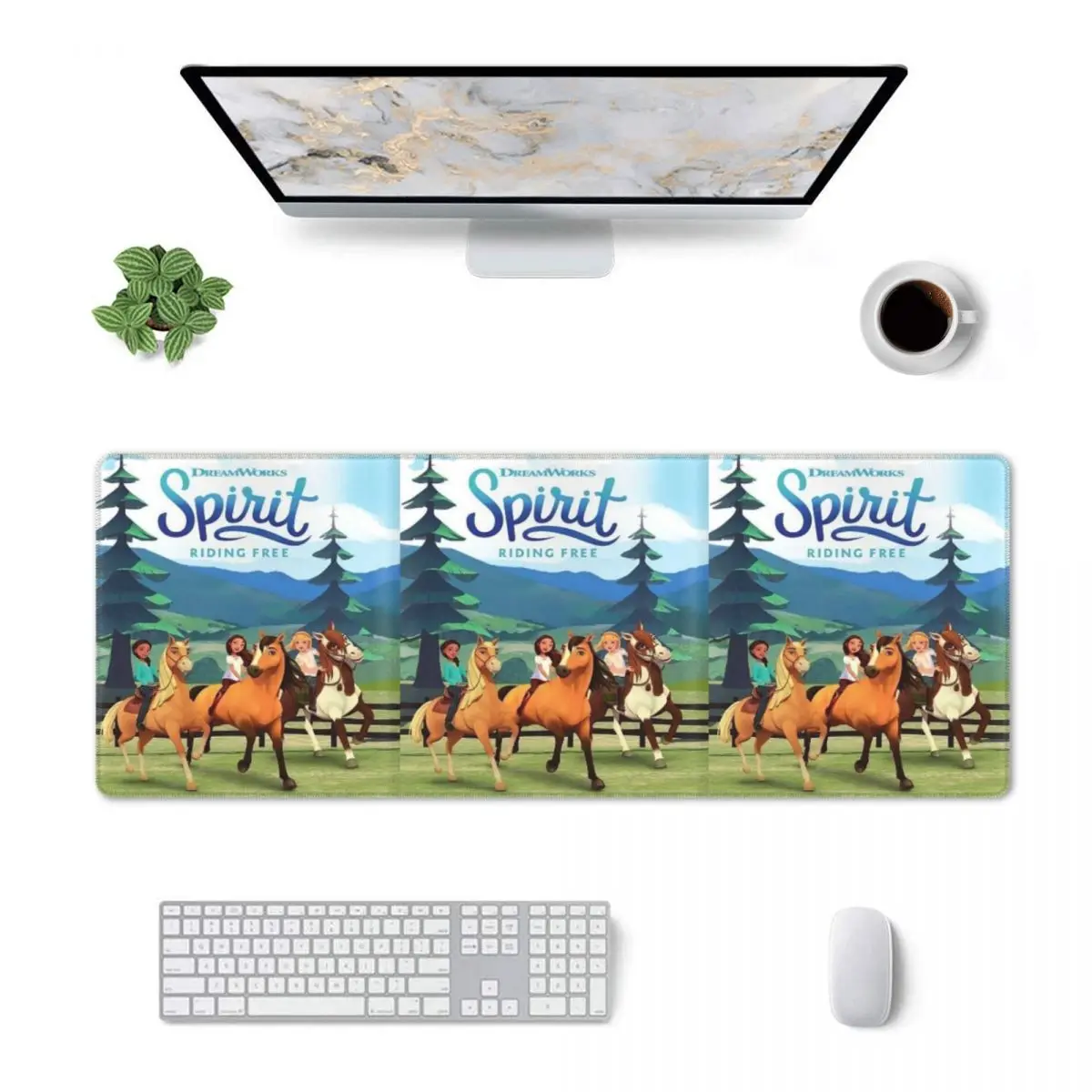 Large Mouse Pad Spirit Riding Free Gamer PC Laptop Mats Keyboard Carpet Computer Gaming Office Accessories Desk Mat