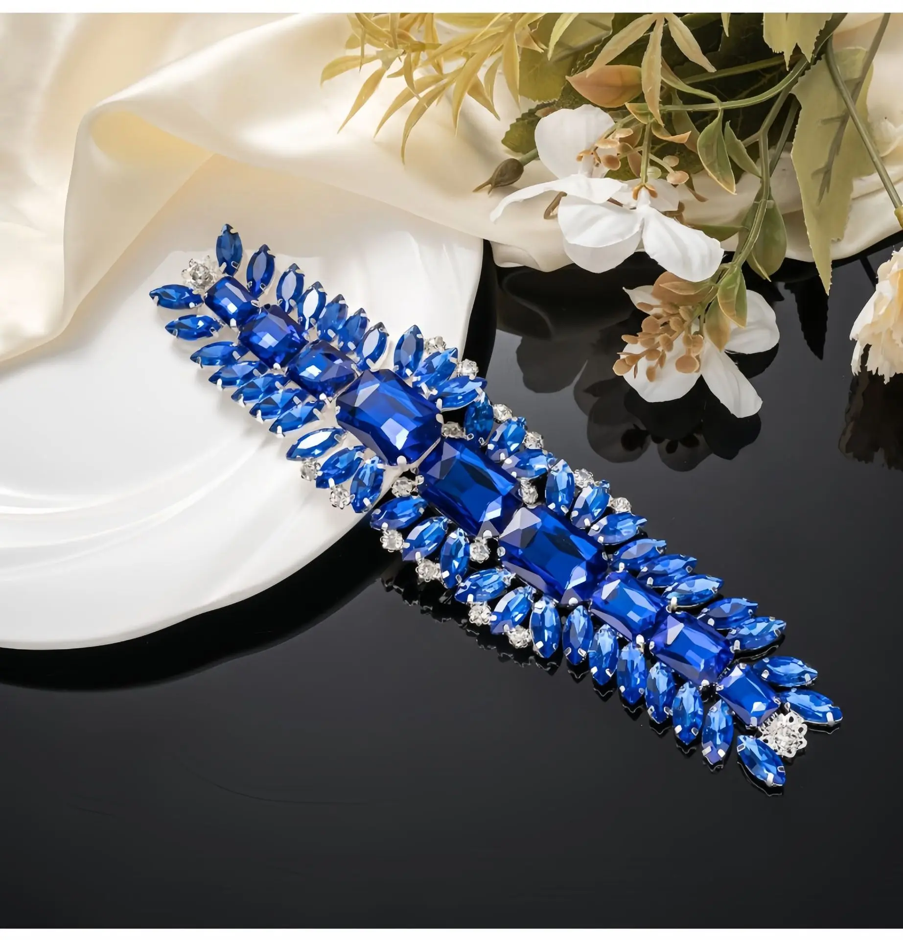 5 Stück Strass-Dekoration Kristall-Diamant-Accessoires DIY Handwerk Hochzeit Abendkleid Strass-Dekoration Nähzubehör – Detail 5
