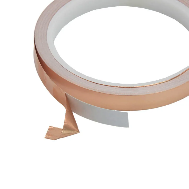 DONGSENFA 20 Meters Single Side Conductive Copper Foil Tape Strip Adhesive EMI Shielding Heat Resist Tape 5mm 6mm 8mm 10mm