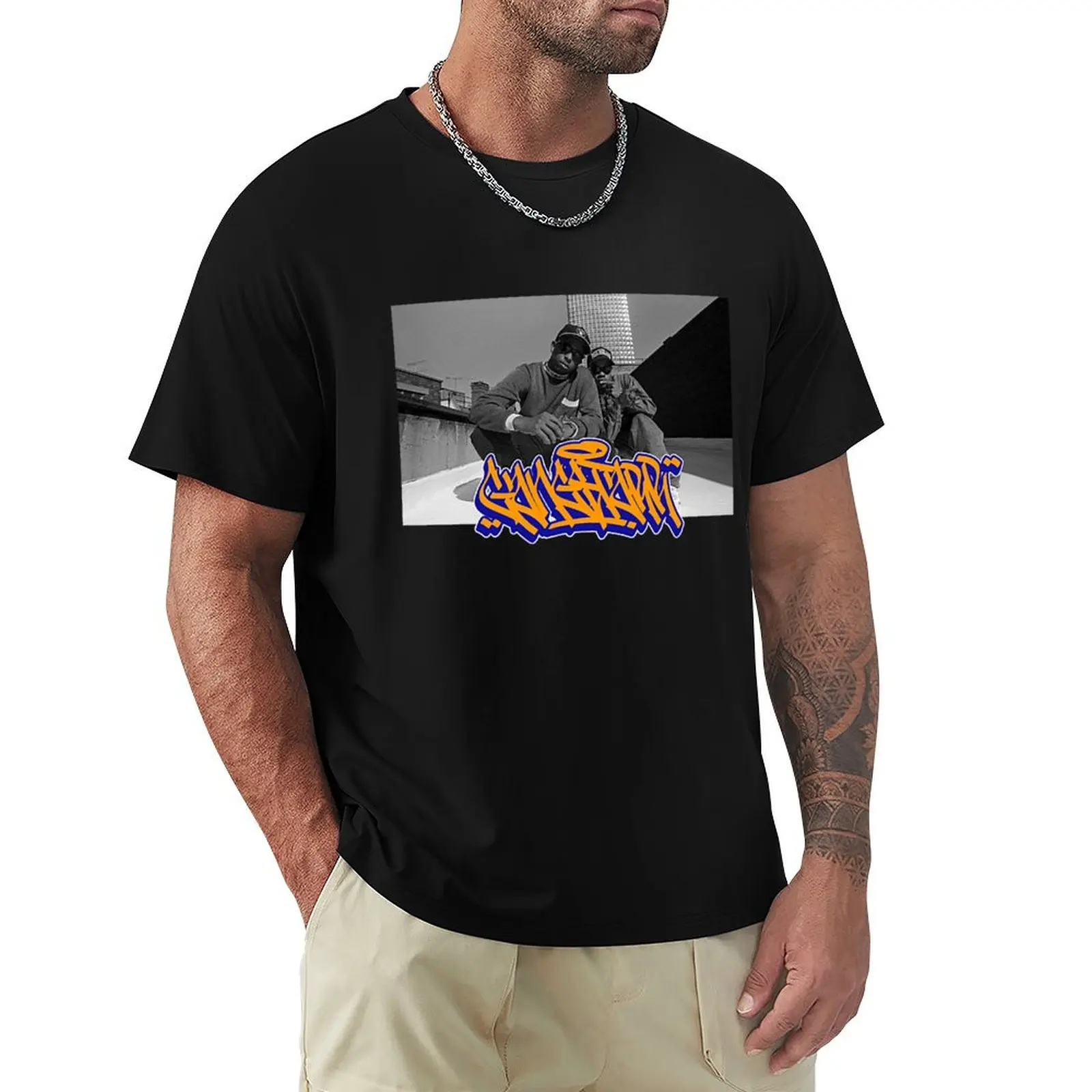 Gang Starr Picture T-Shirt Outdoor Sports Short Sleeve Top