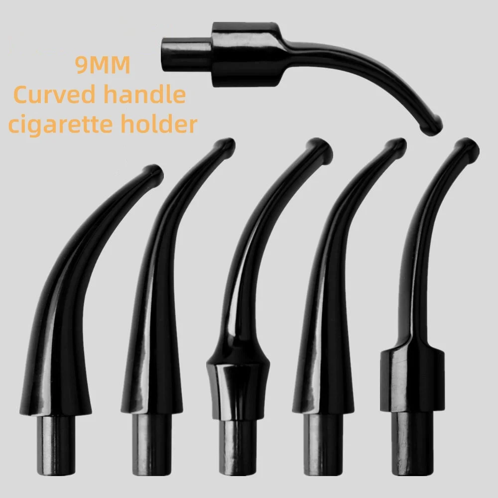 

Pipe mouthpiece, pipe mouthpiece, handle and tail DIY free production 9mm curved handle acrylic mouthpiece
