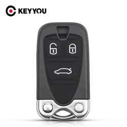 KEYYOU For Alfa Romeo 159 Brera156 Spider Smart Car Key Shell 3 Buttons Remote Key Replacement 2005-2011