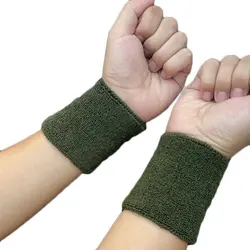 2 Pcs Towel Basketball Wristbands Tennis Gym Sports Wristbands Sweat Bands Volleyball Wrist Wrap Cuff For Men Women Sweatbands
