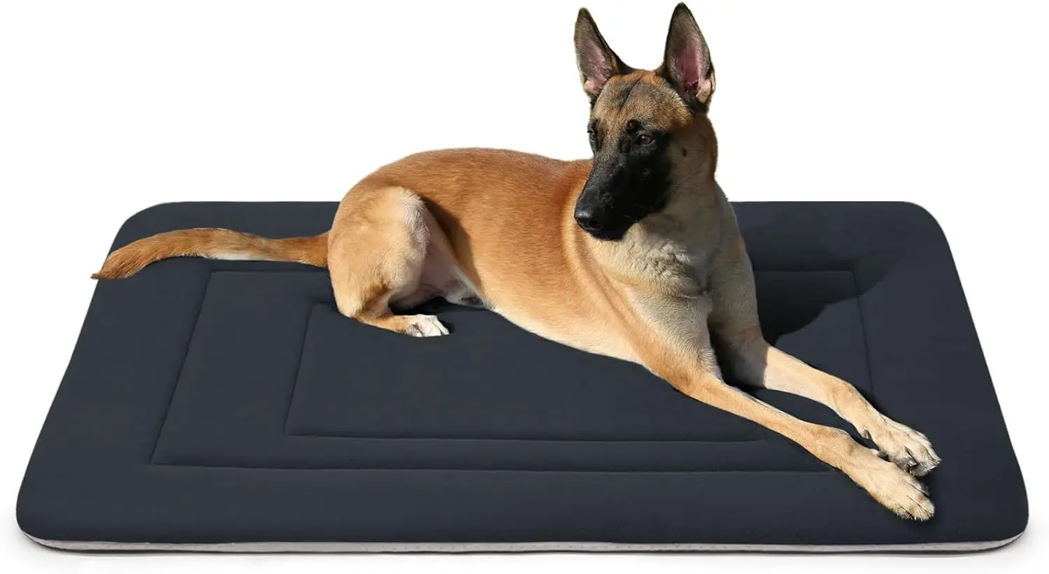 

Soft Washable Dog Bed, 42' Non-Slip Pet Crate Pad, Large Dog Mattress, Dark Gray