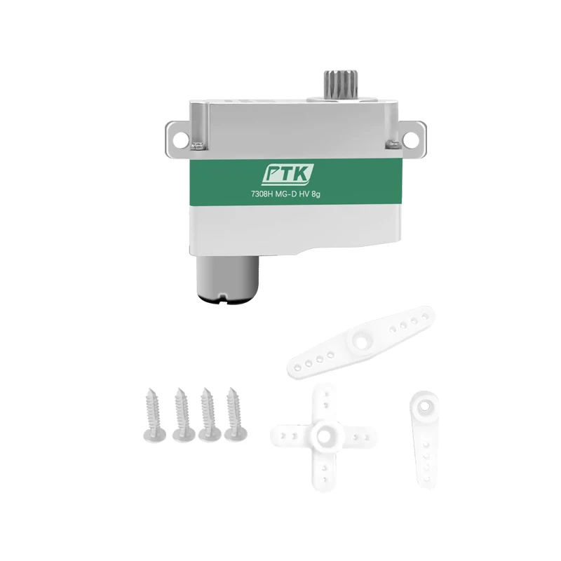 PTK 7308 H MG-D 8g servo Atacado digital Metal dente caixa de metal modelo avião DLG, planador aeronave servo kts x08 mesmo nível