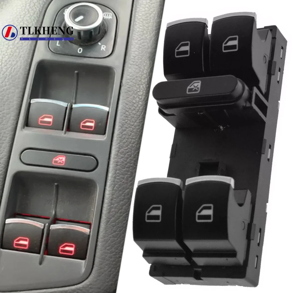 

Front Left Electric Power Window Control Switch Button For VW Tiguan Golf Jetta CC Passat B6 Caddy Eos 2003-2011