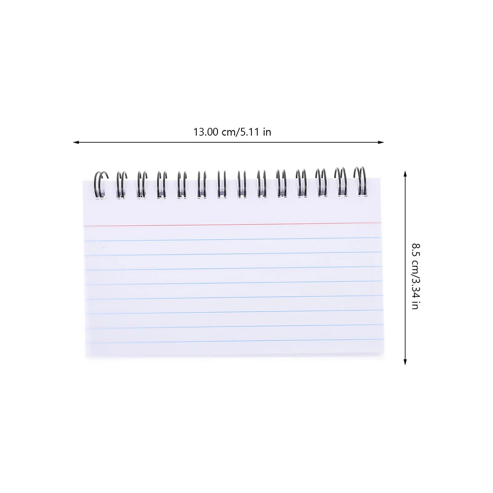 2pcs White Mini Index Cards Note Paper Spiral Notepads Portable Pocket Memo Memo Pad Pad for Students Teachers