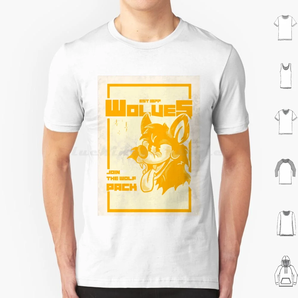 The Wolf Pack Of Wolves T Shirt 6xl Cotton Cool Tee Wolves City Football Soccer Cartoon Rubberhose Sport