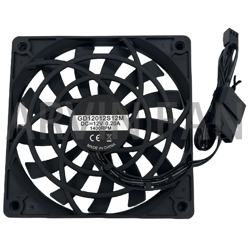 Ventilador de refrigeración silencioso para carcasa de ordenador, enfriador delgado de 120mm, CC de 12V, 120x120x12mm, silencioso de bajo ruido, 0.19A, para chasis de PC, Cpu