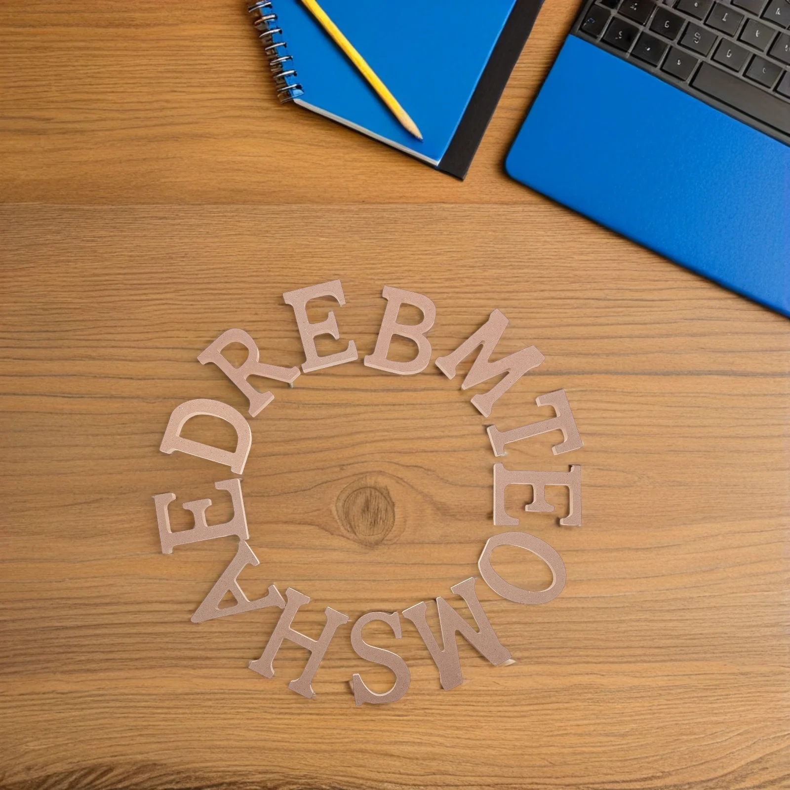 

1Set Wooden Letters for Wall Rustic Decor Handcrafted Black Walnut Initials DIY Craft Farmhouse Wooden Plaque Coffee Bar