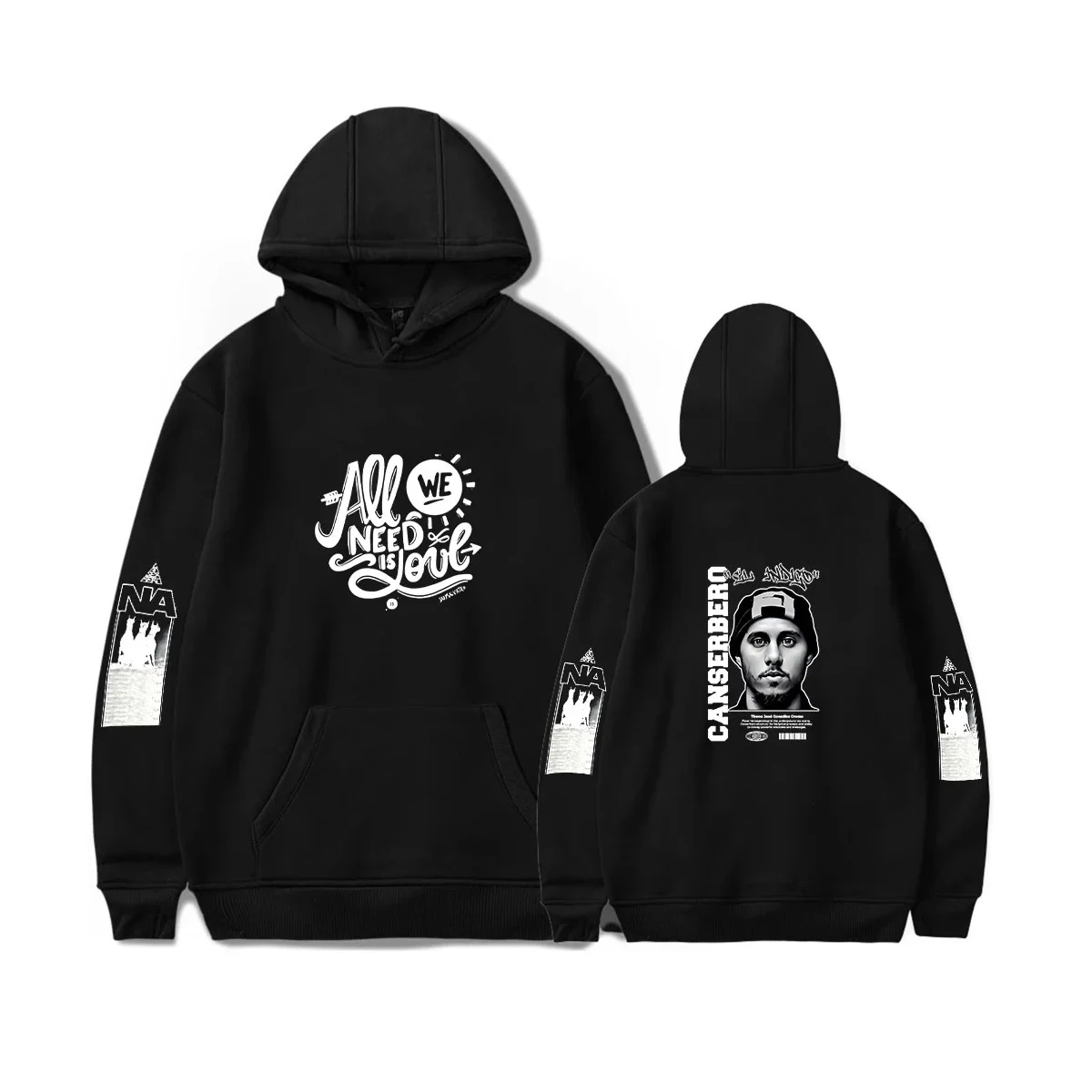 

Canserbero Merch hoodie Unisex retro fashion long sleeved hooded sweatshirt sportswear