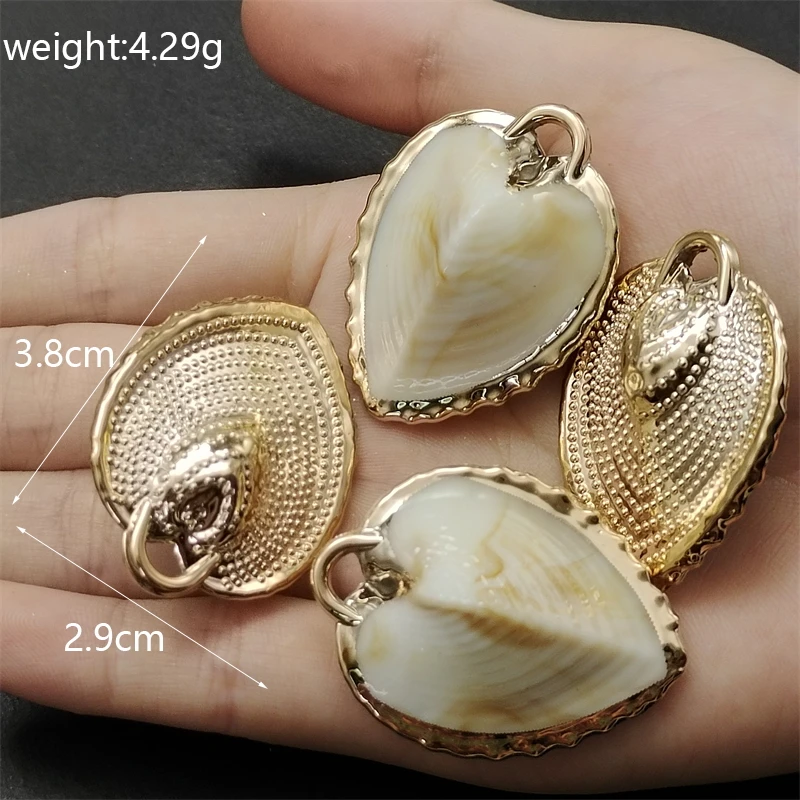 Charming Classic Popular Gold Plated Shell Pendant Used For Make Women's Bracelets Necklaces Earrings Jewelry Wearing Accessorie