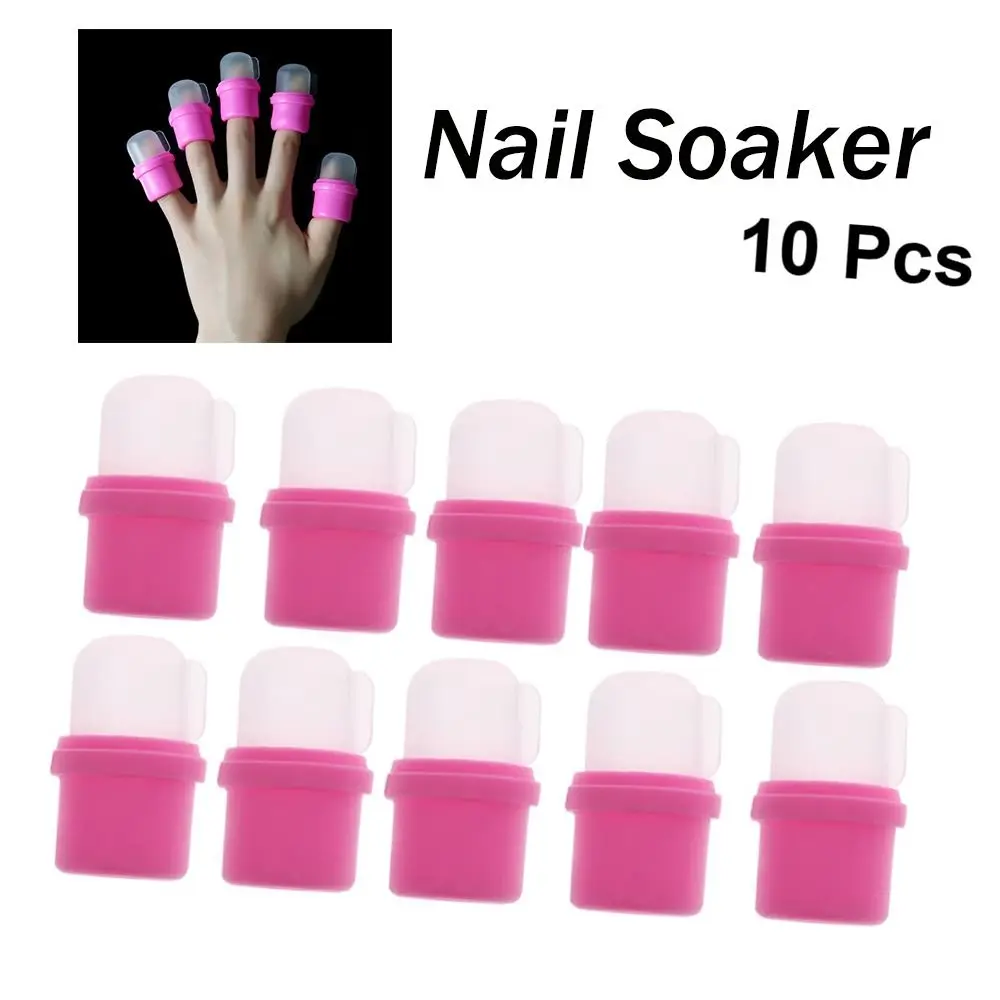 10pcs for Easy Nail Polish Removal Nail Soaker Reusable Durable Practical Manicure Tools Nail Soak Off Clips for Home Salon Use
