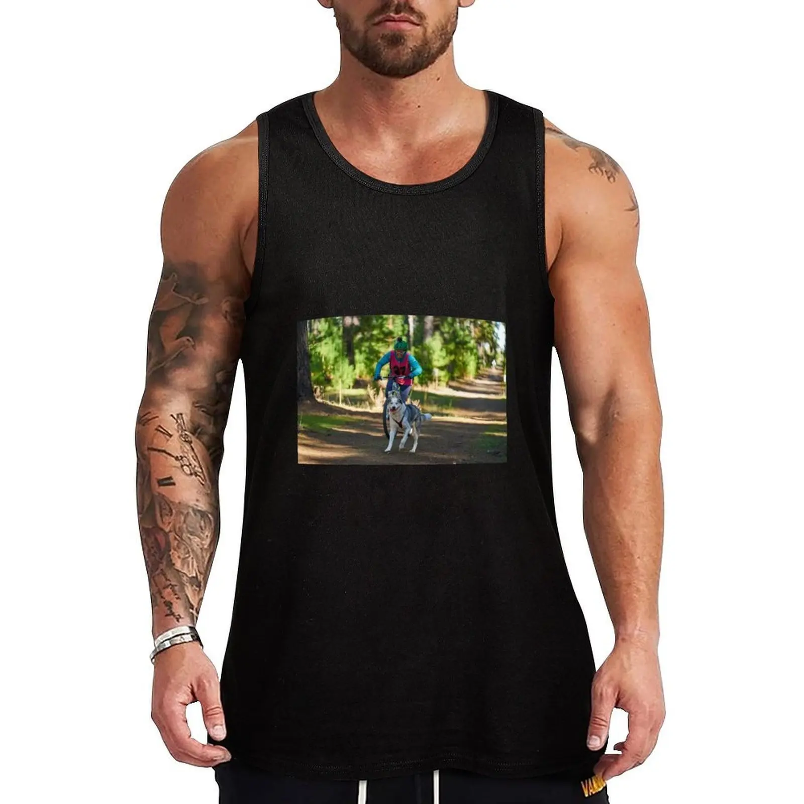 South Australian Sled Dog Club Tank Top Logo Free Print Tank Top Casual Graphic Sleeveless
