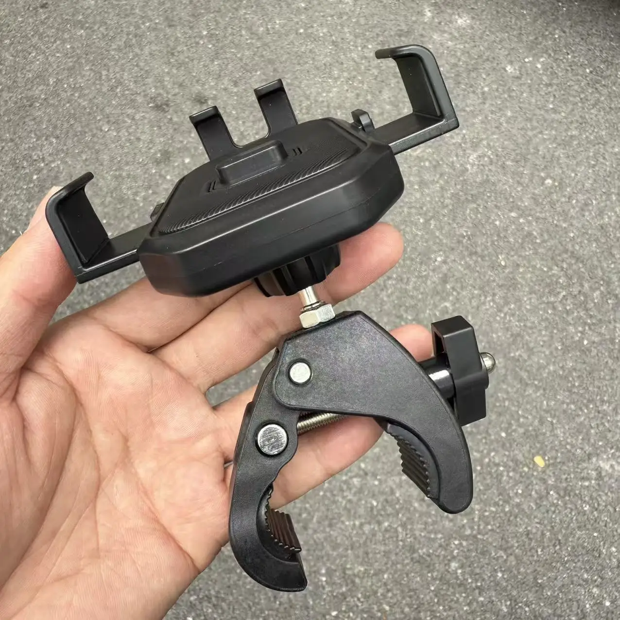 360-Grad-Drehbarer Auto-Lenkrad-Fixierclip Magnetische Saugklemme Große Klemme Fahrrad-Handyhalterung Universal – Detail 1