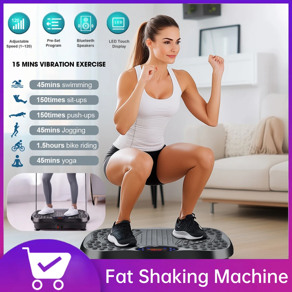 

Виброплатформа Bluetooth с регулируемой скоростью для тренировок всего тела, сжигания и уменьшения жира, домашняя фитнес-платформа