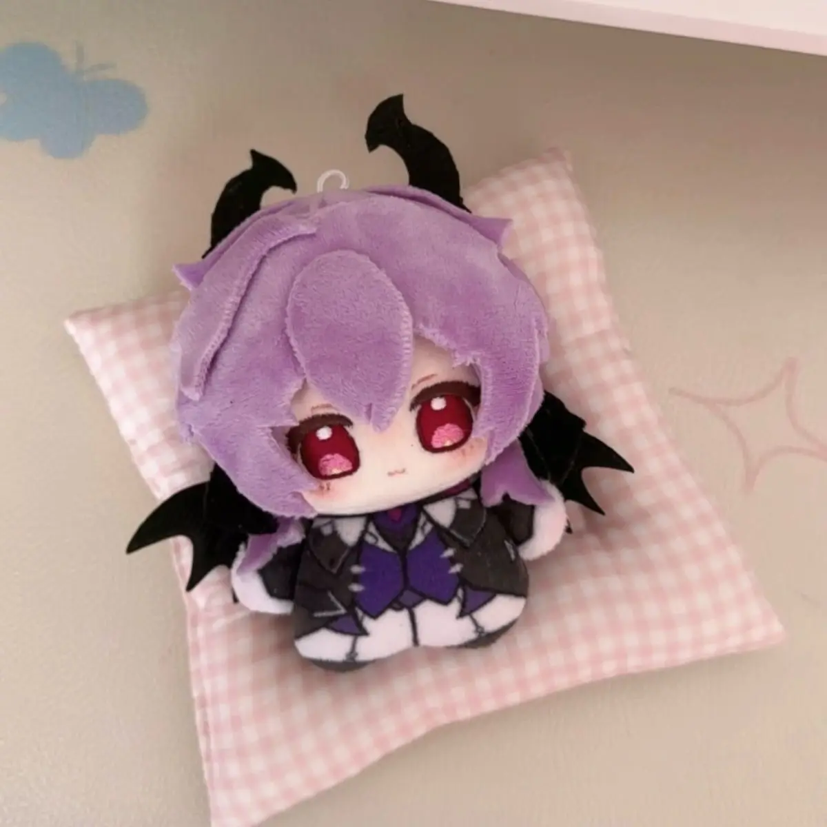 10CM Game Anime Genshin Impact Durin Plush Doll with Detachable Wings Cute Durin Printed Body Bag Pendant Keychain Xmas Gifts