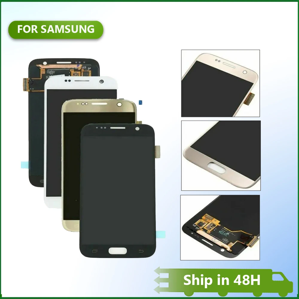 Tested S7 Display For SAMSUNG GALAXY S7 G930F G930A LCD Touch Screen Digitizer Assembly Replacement Parts