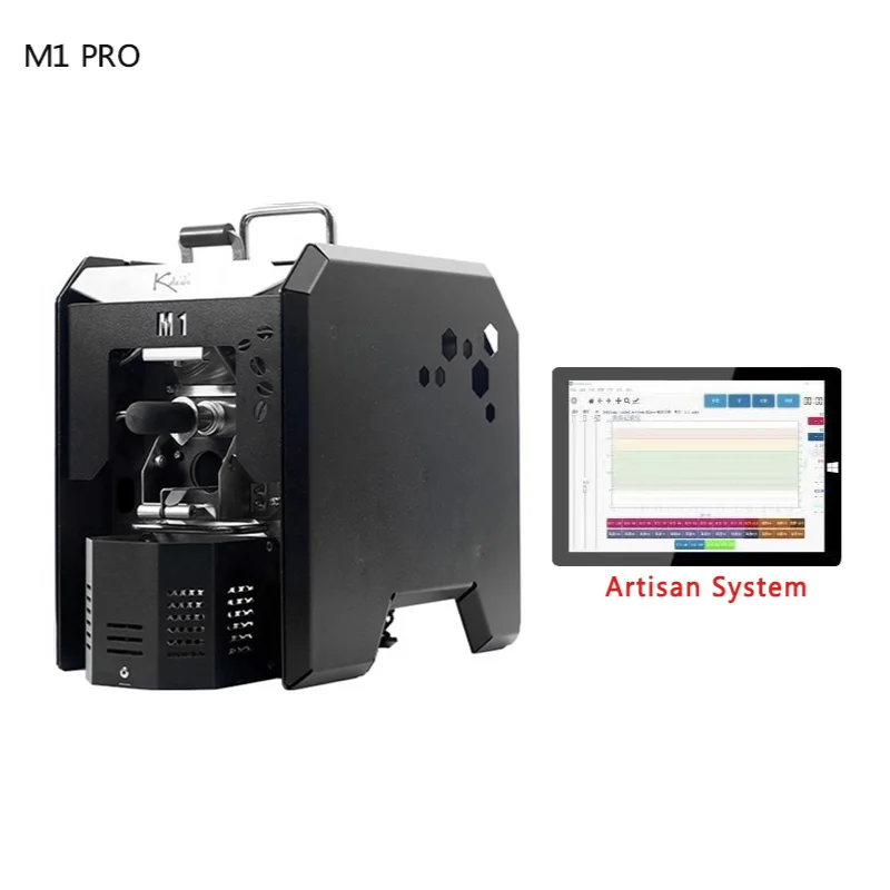 M1 Coffee Roaster Sniper M1 Pro Commercial Electric 1000W Drum Stainless Steel App-Controlled Automatic Chaff Household Car